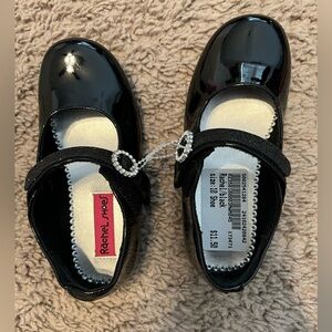 Rachel Shoes Shiny Black Kids Mary Janes